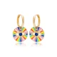 New Rainbow Enamel Evil Eye Sterling Silver Earrings New Rainbow Enamel Evil Eye Sterling Silver Earrings