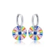 New Rainbow Enamel Evil Eye Sterling Silver Earrings New Rainbow Enamel Evil Eye Sterling Silver Earrings
