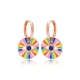 New Rainbow Enamel Evil Eye Sterling Silver Earrings New Rainbow Enamel Evil Eye Sterling Silver Earrings