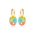 Rainbow Enamel Oval Shape 925 Sterling Silver Earrings