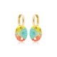 Rainbow Enamel Oval Shape 925 Sterling Silver Earrings Rainbow Enamel Oval Shape 925 Sterling Silver Earrings