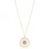 Irregular Shape White Enamel Sterling Silver Necklace