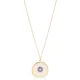 Irregular Shape White Enamel Sterling Silver Necklace