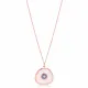Irregular Shape White Enamel Sterling Silver Necklace