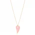 Pink Enamel Color Leaf Summer Sterling Silver Necklace