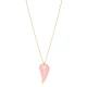 Pink Enamel Color Leaf Summer Sterling Silver Necklace Pink Enamel Color Leaf Summer Sterling Silver Necklace
