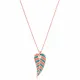 Summer Enamel Leaf Shape 925 Sterling Silver Necklace
