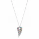Summer Enamel Leaf Shape 925 Sterling Silver Necklace