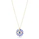 Eye Shape Round Enamel 925 Sterling Silver Necklace Eye Shape Round Enamel 925 Sterling Silver Necklace