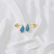 Minimalist Turquoise Drop 925 Sterling Silver Earrings Minimalist Turquoise Drop 925 Sterling Silver Earrings