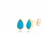 Minimalist Turquoise Drop 925 Sterling Silver Earrings