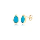 Minimalist Turquoise Drop 925 Sterling Silver Earrings Minimalist Turquoise Drop 925 Sterling Silver Earrings