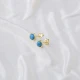 Minimalist Round Turquoise 925 Sterling Silver Earrings Minimalist Round Turquoise 925 Sterling Silver Earrings