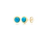 Minimalist Round Turquoise 925 Sterling Silver Earrings Minimalist Round Turquoise 925 Sterling Silver Earrings