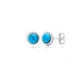 Minimalist Round Turquoise 925 Sterling Silver Earrings Minimalist Round Turquoise 925 Sterling Silver Earrings