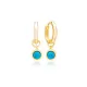 Round Shape Turquoise Stone Gold Plated Dangle Earrings Turkish Wholesale 925 Sterling Silver Jewellery Round Shape Turquoise Stone Gold Plated Dangle Earrings Turkish Wholesale 925 Sterling Silver Jewellery