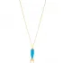 Turquoise Fish CZ Detailed 925 Sterling Silver Pendant