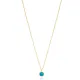 Turquoise Round Stone Gold Plated Charm Necklace Wholesale Turkish 925 Sterling Silver Jewelry Turquoise Round Stone Gold Plated Charm Necklace Wholesale Turkish 925 Sterling Silver Jewelry