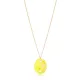 Oval Shape Yellow Enamel 925 Sterling Silver Pendant Oval Shape Yellow Enamel 925 Sterling Silver Pendant