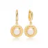 Dainty Round Pearl Dangle 925 Sterling Silver Earrings