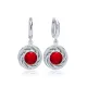 Round Garnet Dangle 925 Sterling Silver Earrings Round Garnet Dangle 925 Sterling Silver Earrings