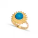 Dainty Round Turquoise Stone Turkish Rings Wholesale Fashion 925 Sterling Silver Jewelry Dainty Round Turquoise Stone Turkish Rings Wholesale Fashion 925 Sterling Silver Jewelry