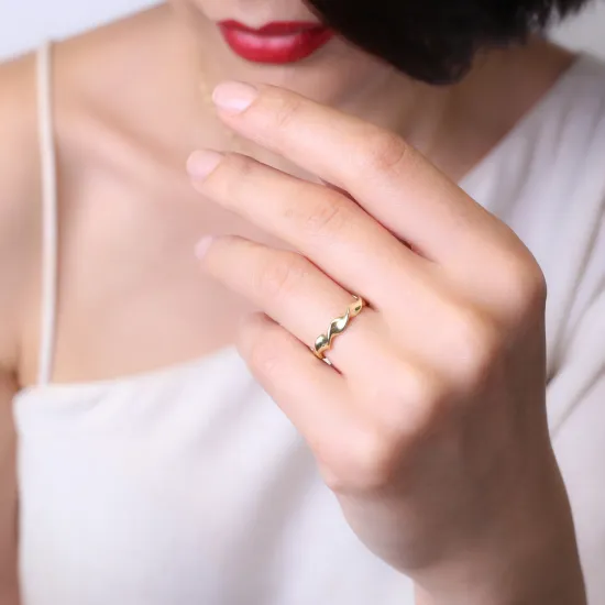 Wave Adjustable 925 Sterling Silver Ring