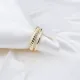 Slanted Ribbed Band Adjustable 925 Sterling Silver Ring