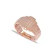 Wide Rectangle Ribbed Band Adjustable 925 Silver Ring