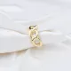 Oval Chain Link Band Adjustable Sterling Silver Ring