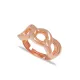 Oval Chain Link Band Adjustable Sterling Silver Ring