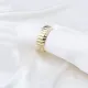 Wide Textured Ribbed Band Adjustable 925 Silver Ring