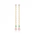 Pink Mallorca Pearl Long 925 Sterling Silver Earrings