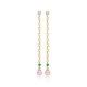 Pink Mallorca Pearl Long 925 Sterling Silver Earrings