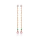 Pink Mallorca Pearl Long 925 Sterling Silver Earrings