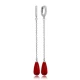 Drop Red Mallorca Pearl Long Sterling Silver Earrings Drop Red Mallorca Pearl Long Sterling Silver Earrings