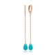 Drop Turquoise Mallorca Pearl Long 925 Silver Earrings