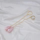 Drop Pink Mallorca Pearl Long Sterling Silver Earrings