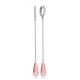 Drop Pink Mallorca Pearl Long Sterling Silver Earrings
