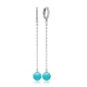 Turquoise Mallorca Pearl Long 925 Silver Earrings Turquoise Mallorca Pearl Long 925 Silver Earrings