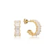 Baguette 925 Sterling Silver Earrings Wholesale