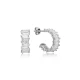 Baguette 925 Sterling Silver Earrings Wholesale