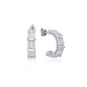 Handmade Baguette 925 Sterling Silver Earrings