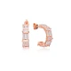 Handmade Baguette 925 Sterling Silver Earrings