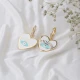 Heart Enamel Evil Eye Dangle Sterling Silver Earrings