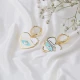 Heart Enamel Evil Eye Dangle Sterling Silver Earrings