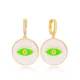 Enamel Evil Eye Design 925 Silver Dangle Earrings Enamel Evil Eye Design 925 Silver Dangle Earrings
