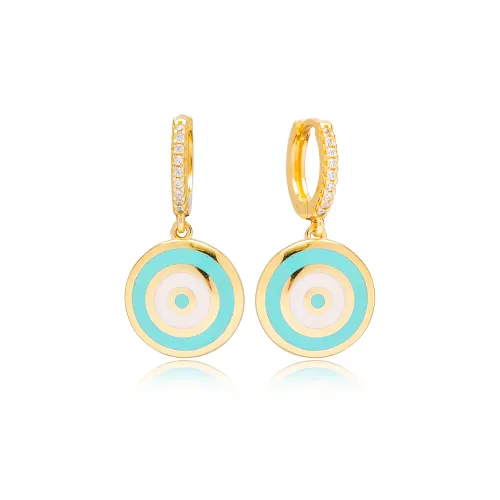 Enamel Charm Wholesale Silver Dangle Earrings
