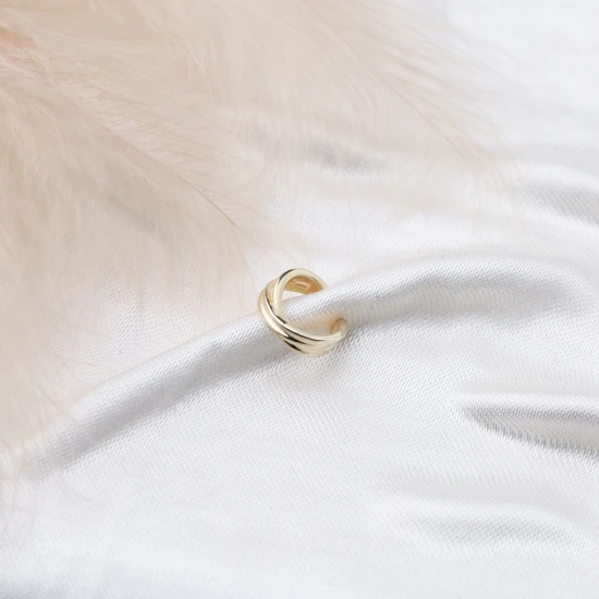 Minimalist X Cartilage Single Sterling Silver Earrings