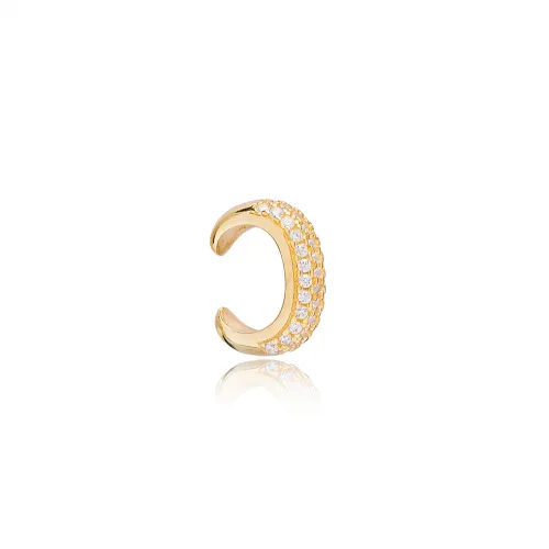 Stylish CZ Cartilage Single Sterling Silver Earrings
